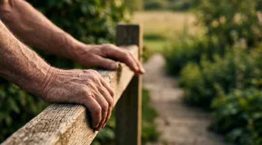 Editorial portrait symbolizing the physical transformation of the human body between the ages of 50 and 70